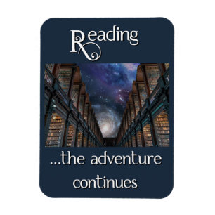 Leyendo... la aventura continúa imán