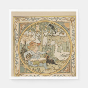 Leyendo la servilleta de papel divertido