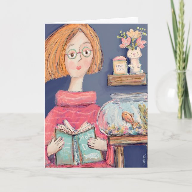 Leyendo la tarjeta de felicitación Ishmael (Anverso)