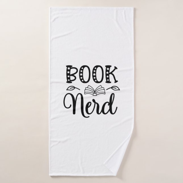 Leyendo Nerd libro de arte (Toalla de baño)