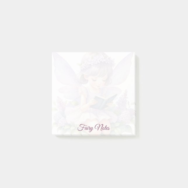 Leyendo notas post-it personalizadas de Fairy Past (Anverso)