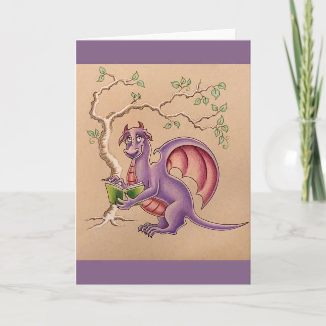 Leyendo tarjeta de bienvenida Dragon (Anverso)