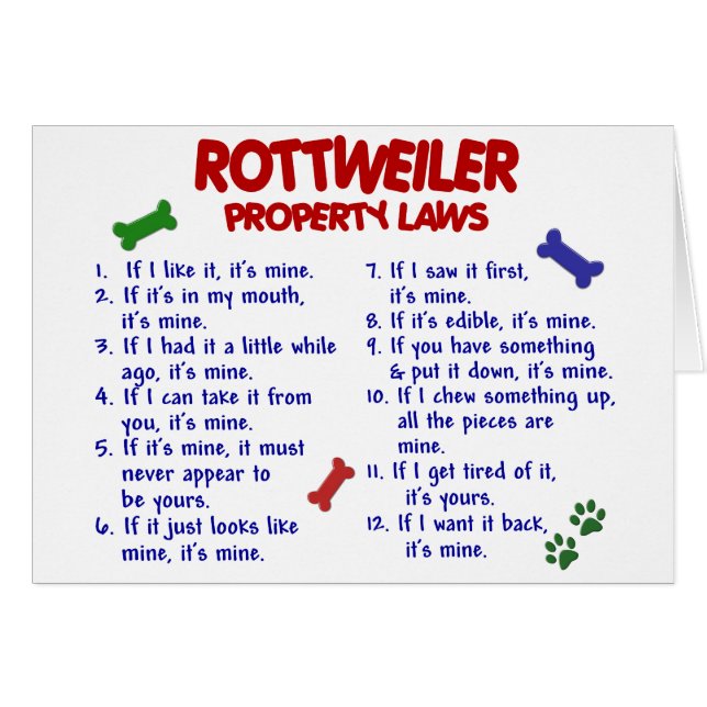 Leyes 2 de la propiedad de ROTTWEILER (Anverso (Horizontal))