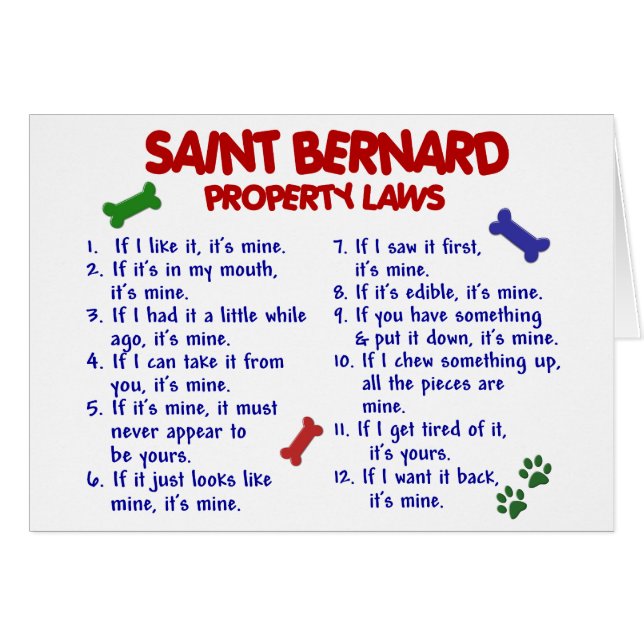 Leyes 2 de la propiedad de ST BERNARD (Anverso (Horizontal))