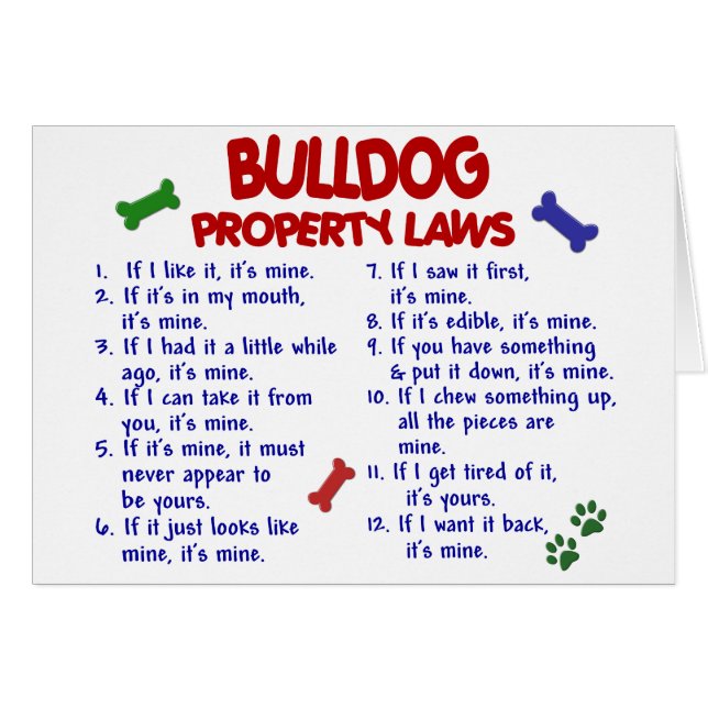 Leyes 2 de la propiedad del bulldog (Anverso (Horizontal))