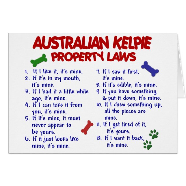 Leyes AUSTRALIANAS 2 de la propiedad del KELPIE (Anverso (Horizontal))