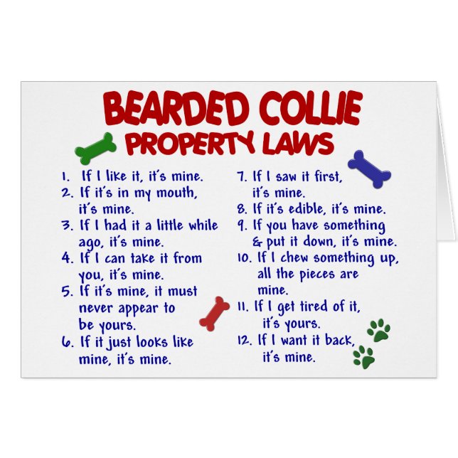 Leyes BARBUDAS 2 de la propiedad del COLLIE (Anverso (Horizontal))