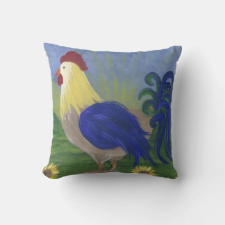 lg.Rooster almohada Sunrise ladrillo rojo espalda