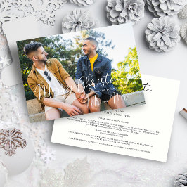 LGBT Minimalist Mr & Mr Christmas Couple Wedding