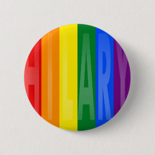 LGBT para el botón de Hillary Clinton Pinback