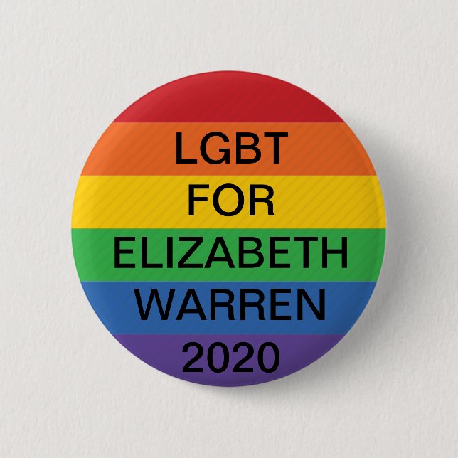 LGBT para el botón Elizabeth Warren President 2020 (Anverso)