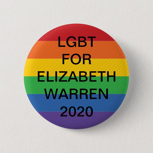 LGBT para el presidente 2020 botón de Elizabeth (Anverso)