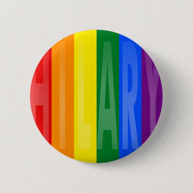 LGBT para Hillary Clinton Botón Pinback (Anverso)