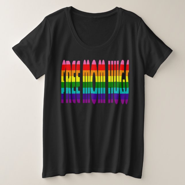 LGBT Rainbow LGBTQ Orgullo Gay Abrazos de mamá gra (Anverso del diseño)