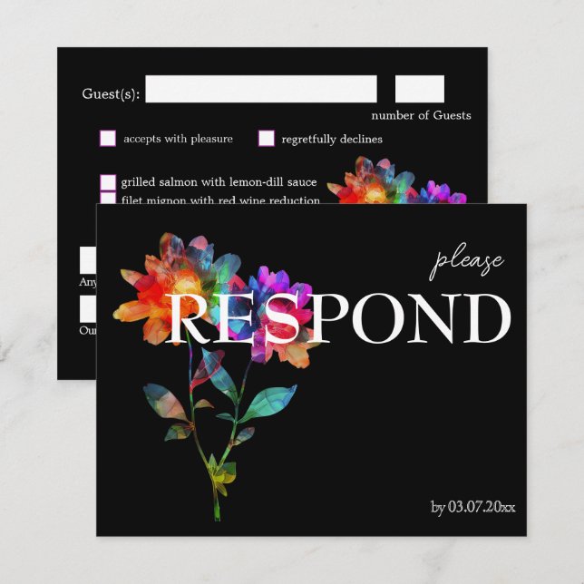 🌈 LGBTQ Budget with menu  Petals & Pride  (Anverso / Reverso)