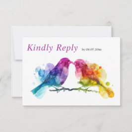 LGBTQ+ con opción de menú Rainbow Lovebirds