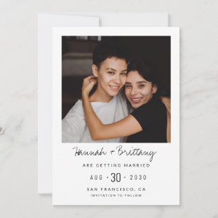 LGBTQ Foto Moderna de Anuncio de Boda