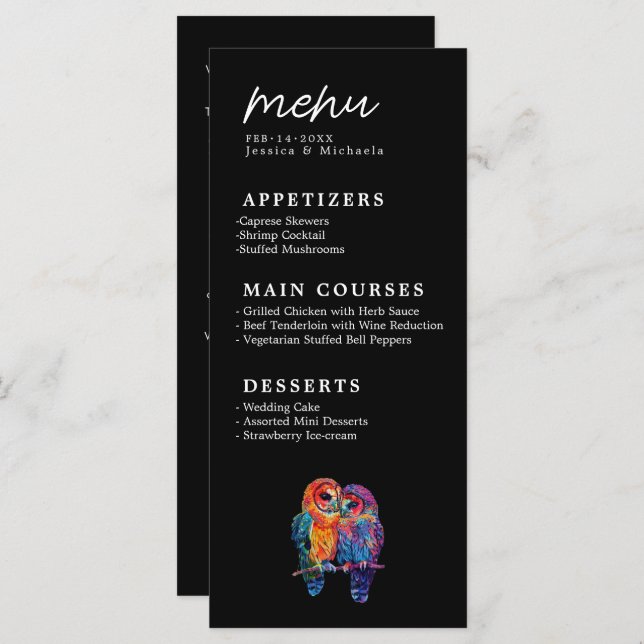 🌈 LGBTQ+ MENU + Texto Presupuesto Unidad Eterna (Anverso / Reverso)