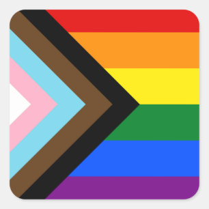 LGBTQ & Orgullo - Pegatinas de Bandera de Progreso