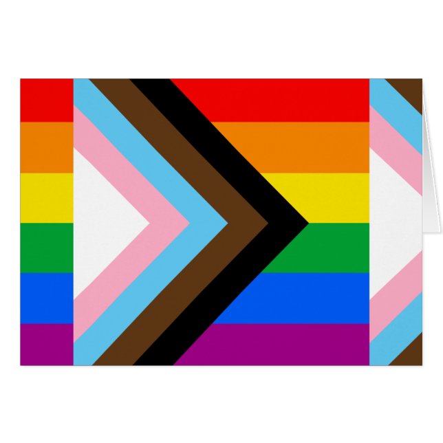 LGBTQ+ Progress Pride Flag (Anverso (Horizontal))