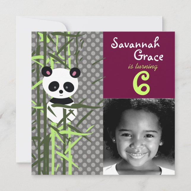 LGC| Panda Peek A Boo Invitación (Anverso)