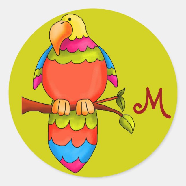 LGC Pegatina de la enfermedad de loro tropical (Anverso)