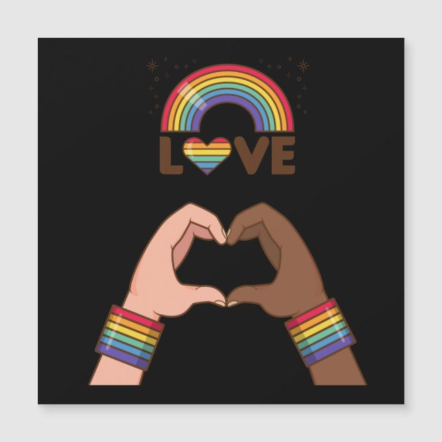 LGTB+Orgullo. Amo el arcoiris. Corazón. (Anverso)