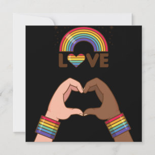 LGTB+Orgullo. Amo el arcoiris. Corazón. Póster