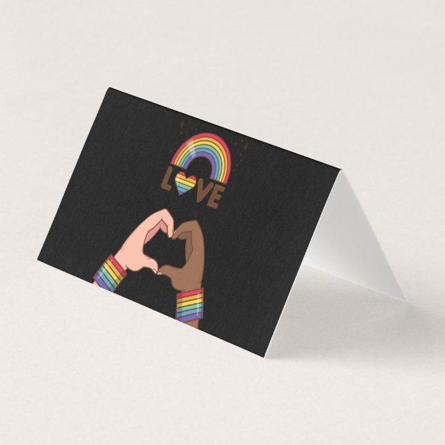 LGTB+Orgullo. Amo el arcoiris. Tarjeta plegada de  (Anverso)