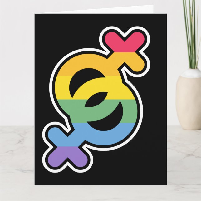 LGTB+Orgullo. Arcoíris. Tarjeta de agradecimiento (Anverso)