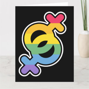 LGTB+Orgullo. Arcoíris. Tarjeta de agradecimiento