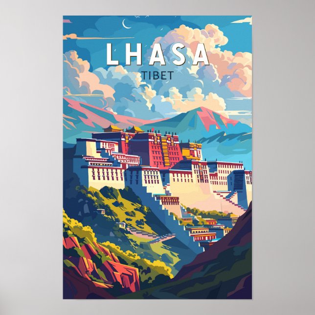 Lhasa Viaje de Arte Vintage Tibet (Frente)