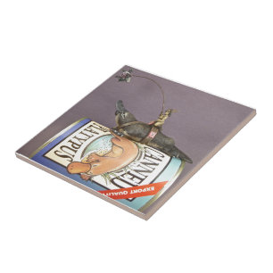 Libby en un platypus en una teja