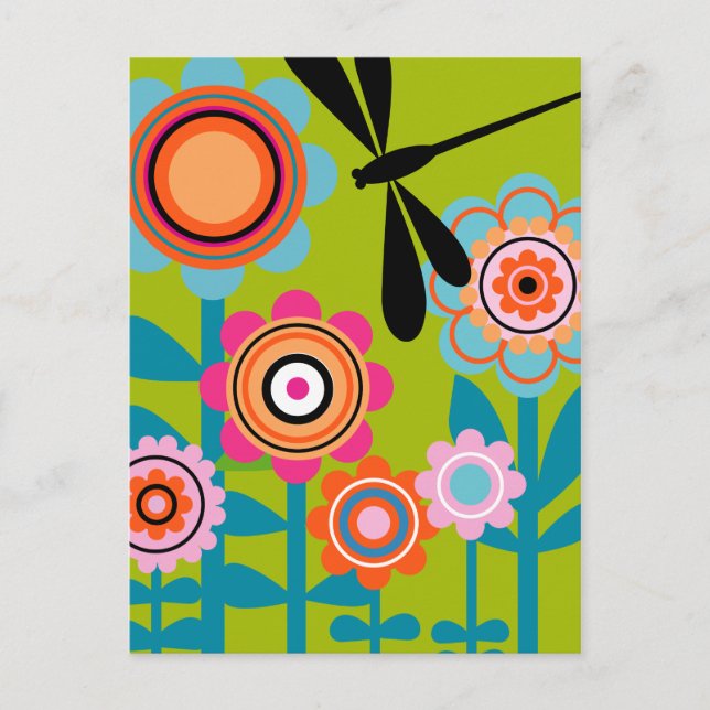 libélula 4 postal (Anverso)