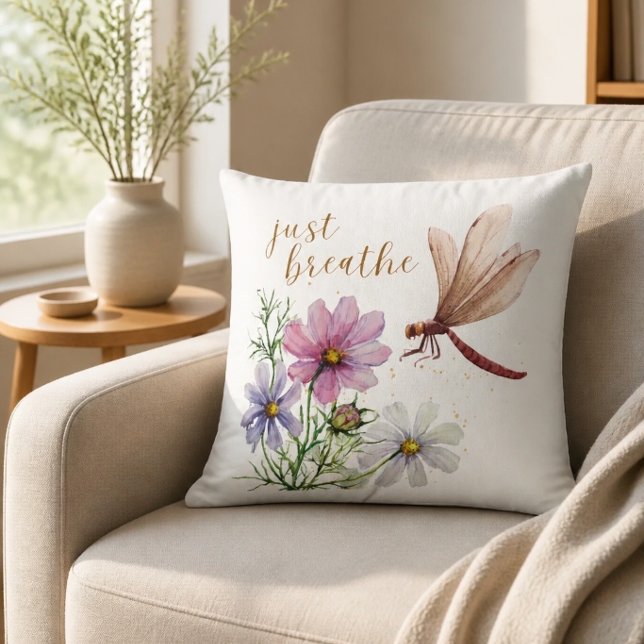 Libélula | Almohada para tirar Just Breathe (Subido por el creador)