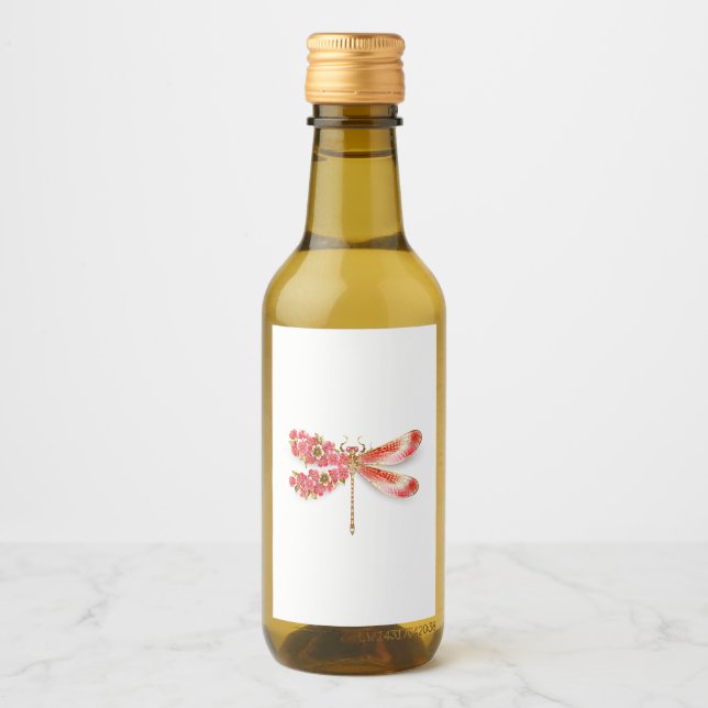 Libélula de flor con sakura de joyería (Anverso)