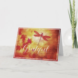 libélula de otoño tarjeta personalizada
