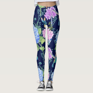 Libélula floral Legging del colibrí del jardín