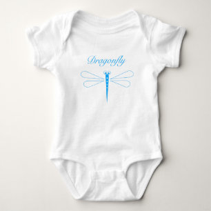 Libélula - mono blanco del jersey del bebé