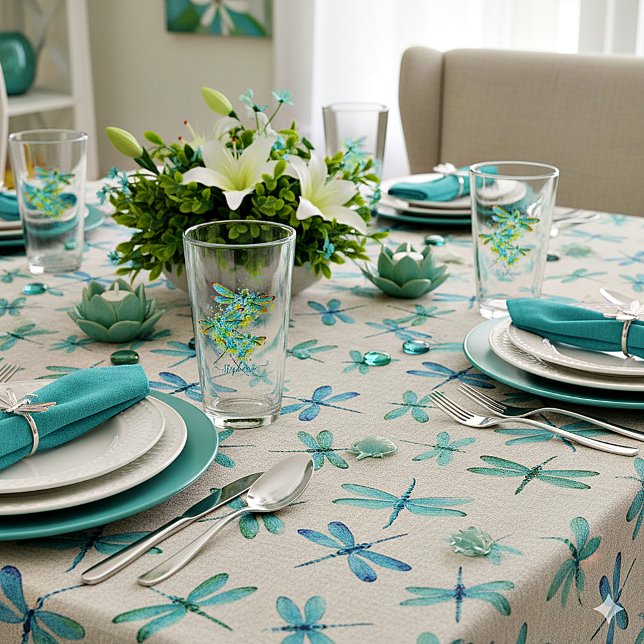 Libélula teal personalizada con salpicaduras  (Subido por el creador)