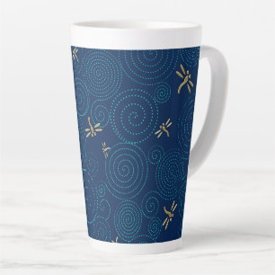 libélulas en la taza de café con leche