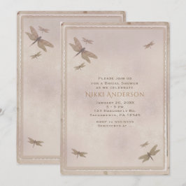 Libélulas Libélula Vintage Invitación Elegante