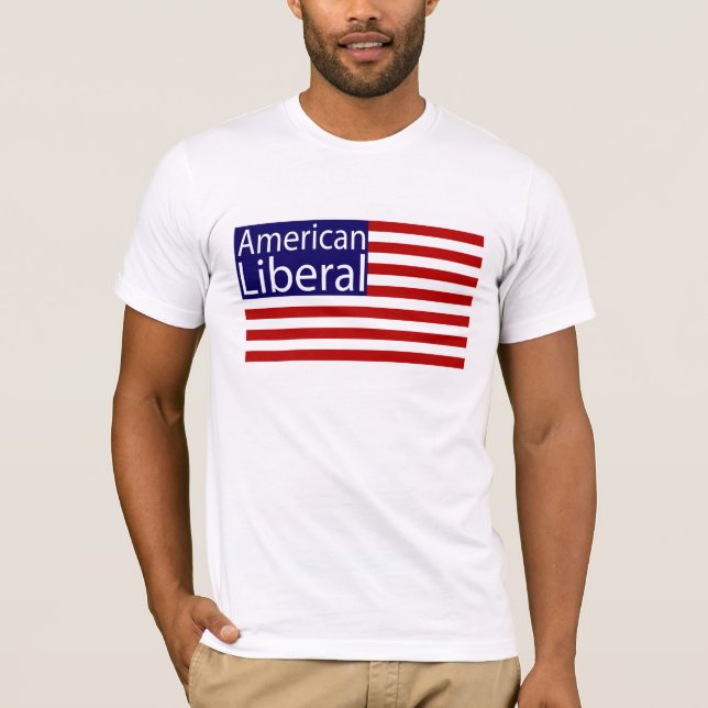 Liberal americano hecho en la camiseta de los (Anverso)