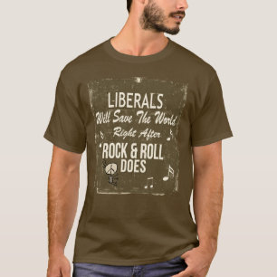 Liberales políticos Rpck del humor y camiseta del
