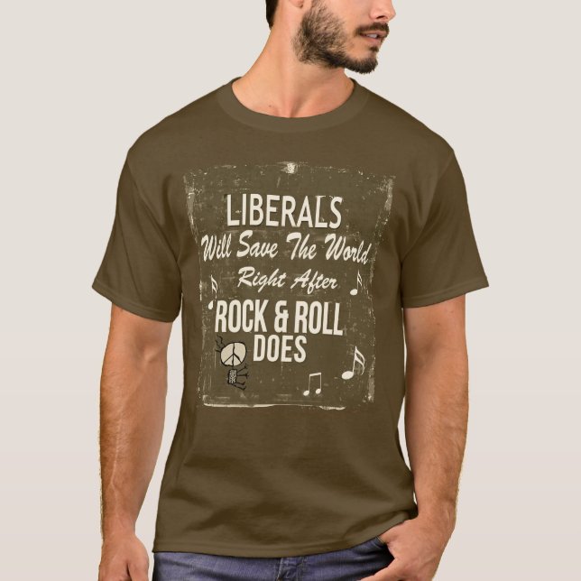 Liberales políticos Rpck del humor y camiseta del (Anverso)