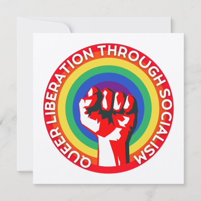 ¡Liberar a través del socialismo! Derechos LGBTQ+ (Anverso)