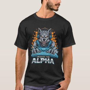 Liberar la camiseta Alpha Gamer Wolf   Cyberpunk E