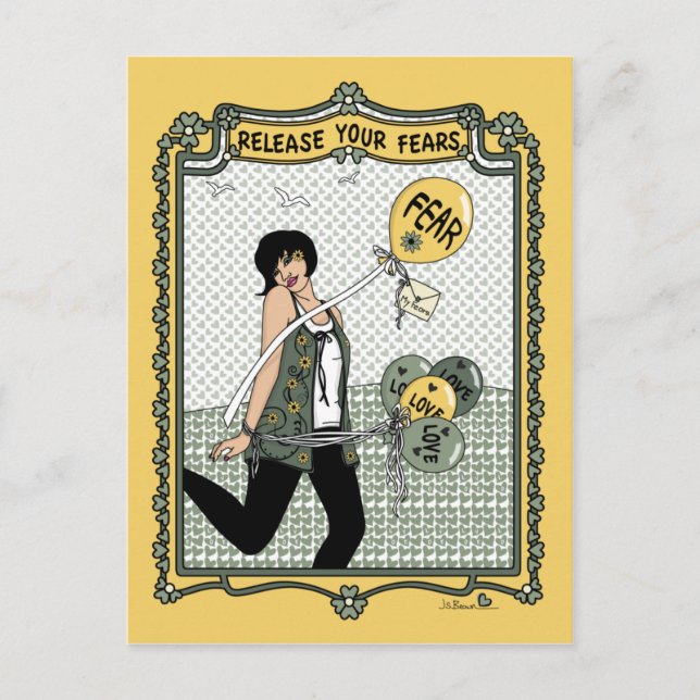 Liberar la tarjeta postal de sus temores (Anverso)