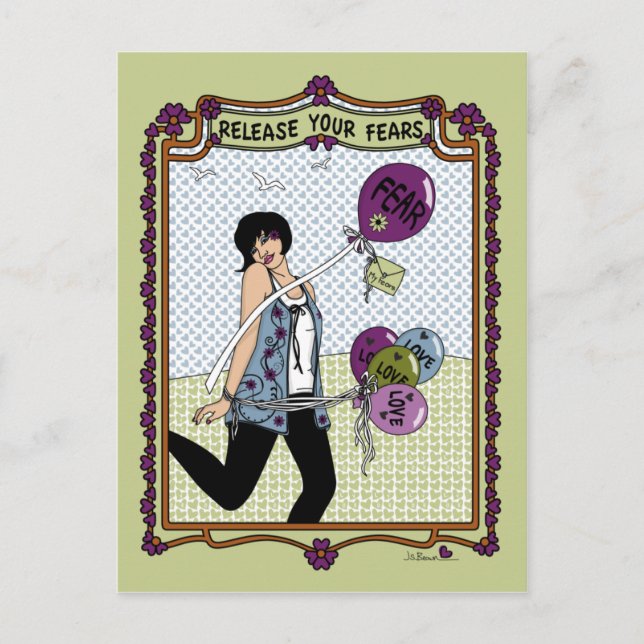 Liberar su tarjeta postal de miedo (Anverso)
