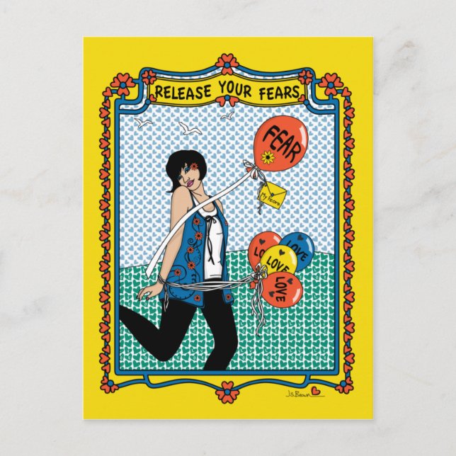 Liberar su tarjeta postal de miedo_B_ (Anverso)
